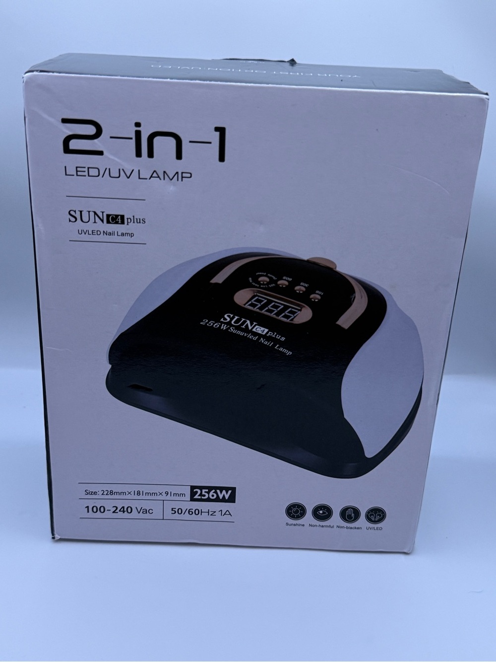 SUN C4 Plus 2-in-1 LED/UV Nail Lamp - Black & Purple - Picture 3 of 5
